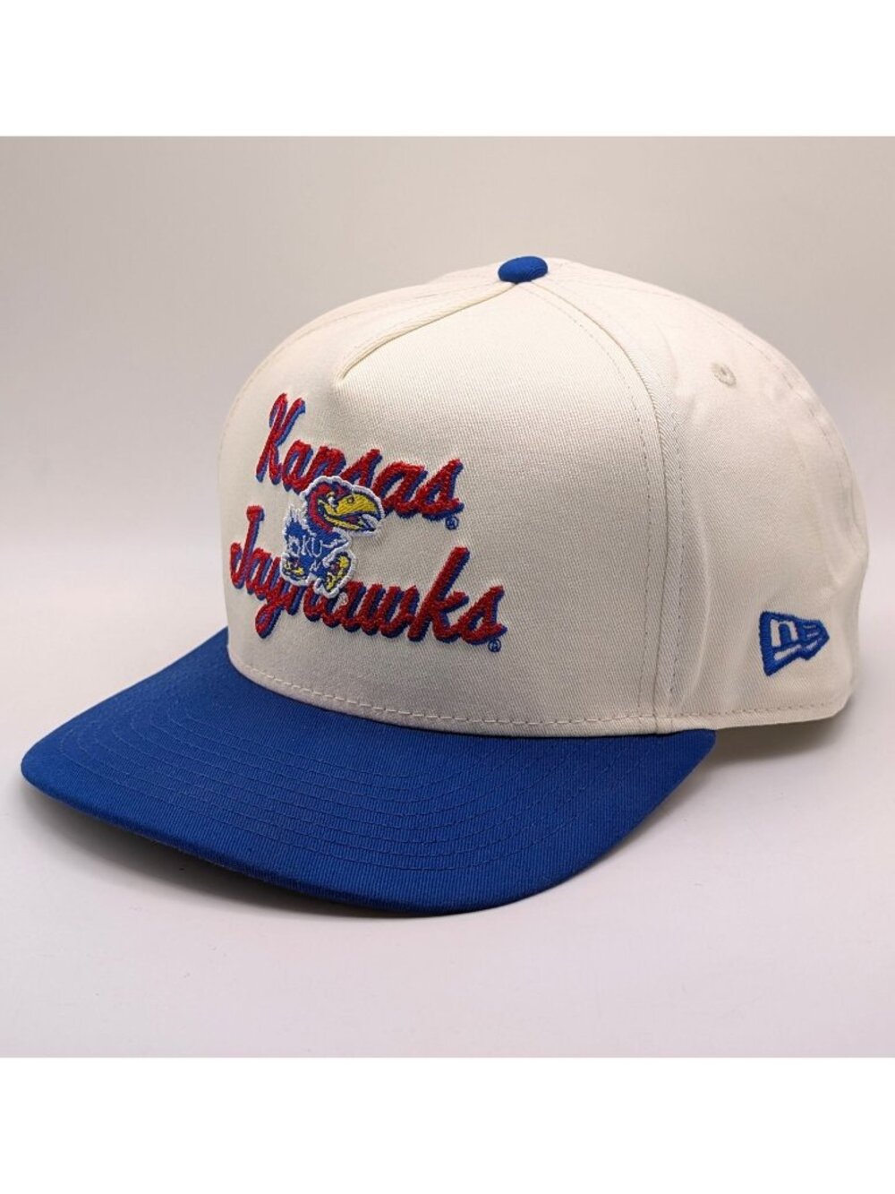 Kansas Jayhawks KU Snapback Hat NCAA New Era 9fifty University Blue White Cap